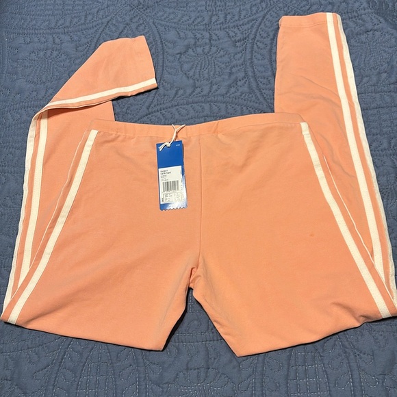 Adidas 3 Stripe tights leggings. Dusk Pink - Picture 3 of 7